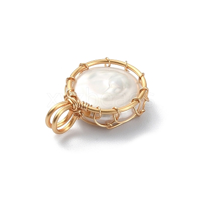 Natural Cultured Freshwater Keshi Pearl Beads Pendants PALLOY-JF02073-01-1