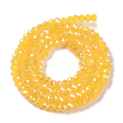 Baking Electroplate Glass Beads Strands DGLA-A039-J4mm-B13-1