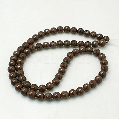 Natural Mashan Jade Round Beads Strands G-D263-12mm-XS14-1