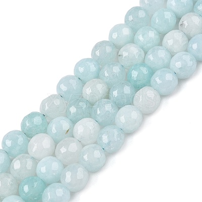 Natural White Jade Bead Strands G-R346-6mm-17-1