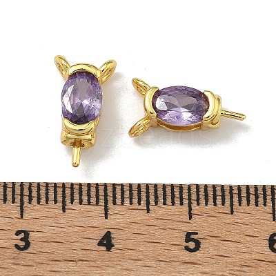 Brass Pave Single Cubic Zirconia Peg Bails Pin Charms KK-D226-01G-04-1