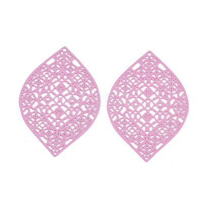 430 Stainless Steel Filigree Pendants X-STAS-S108-12E-1
