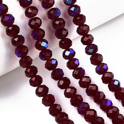 Electroplate Glass Beads Strands EGLA-A034-T1mm-L21-1