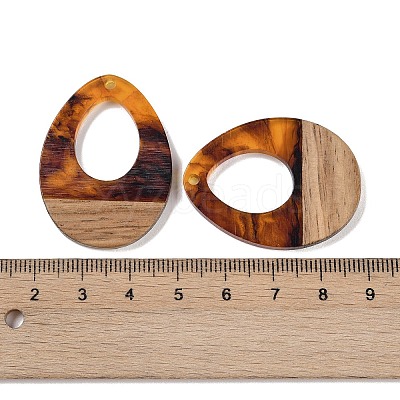 Resin & Wood Pendants WOOD-F015-17G-1