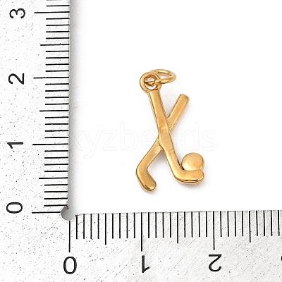 304 Stainless Steel Micro Pave Cubic Zirconia Pendants STAS-D305-02G-C-1