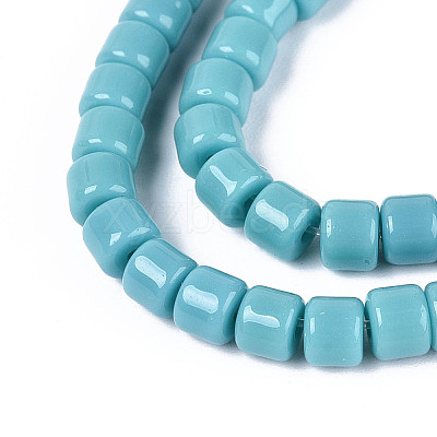 Opaque Solid Color Glass Beads Strands GLAA-N065-4x4mm-C08-1