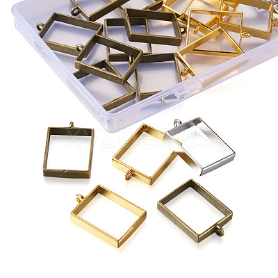 Alloy Open Back Bezel Big Pendants PALLOY-BT0001-02-RS-1