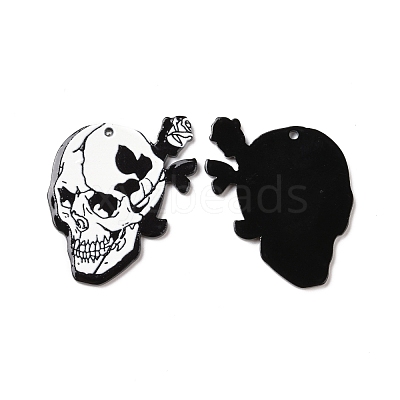 Halloween Printed Acrylic Pendants SACR-G026-02D-1