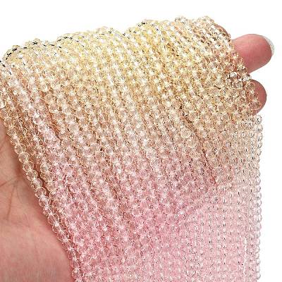 Transparent Painted Glass Beads Strands DGLA-A034-T3mm-A25-1