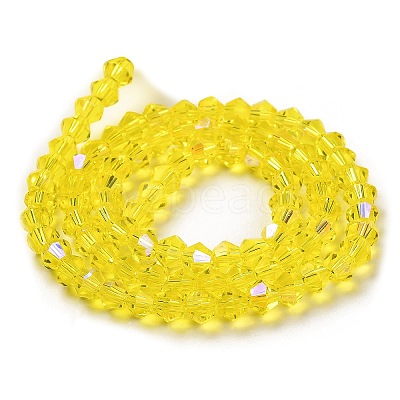 Transparent Electroplate Glass Beads Strands EGLA-A039-T2mm-L21-1