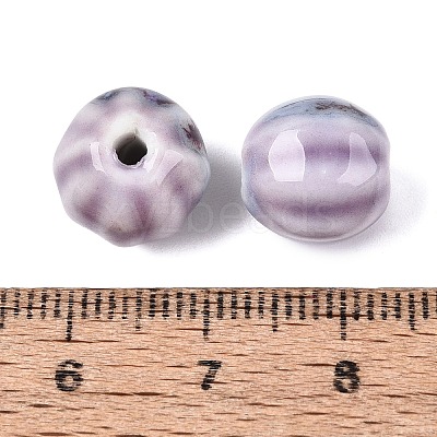 Vintage Porcelain Corrugated Beads PORC-N013-11L-1