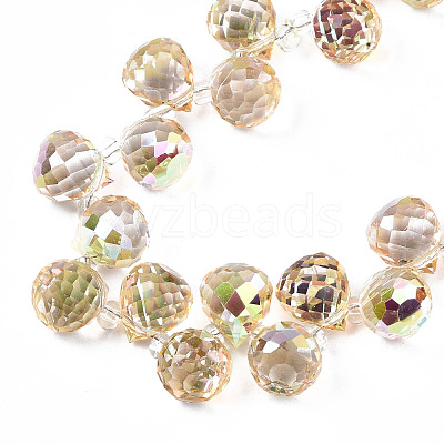 Transparent Glass Beads Strands X-GLAA-T006-14D-1