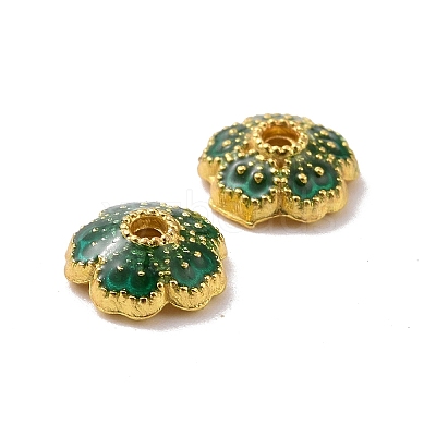 Alloy Enamel Bead Caps ENAM-D027-01A-04G-1