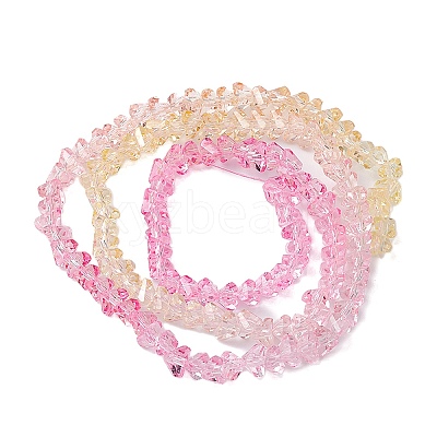 Transparent Baking Paint Glass Bead Strands GLAA-YW0003-17F-1