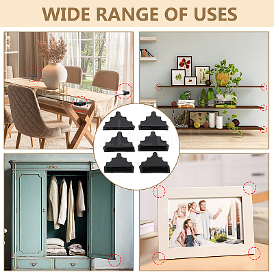 60Pcs 6 Styles Triangle Plastic Furniture Corner Guards AJEW-BC0007-84A-1