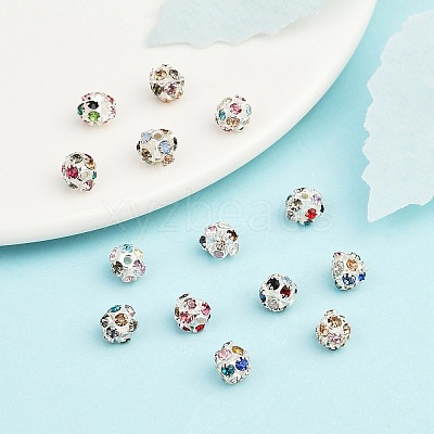 Brass Rhinestone Beads RB-H034-6-1