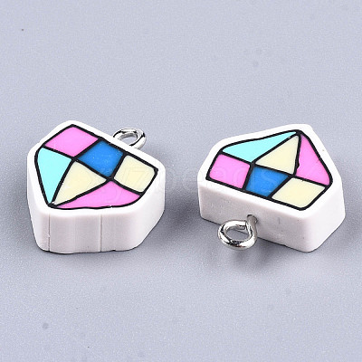 Handmade Polymer Clay Pendants X-CLAY-T016-77-1