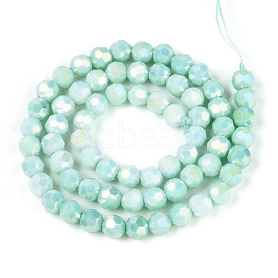 Anti-Tarnish Electroplate Glass Beads Strands EGLA-T021-6mm-15-11-1