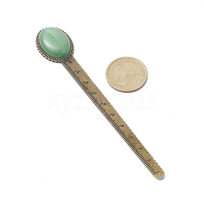 Tibetan Style Alloy Bookmark Rulers AJEW-JK00262-04-1