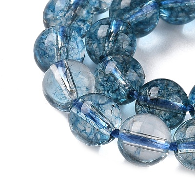 Dyed Round Natural Crackle Quartz Beads Strands G-K084-8mm-03A-1