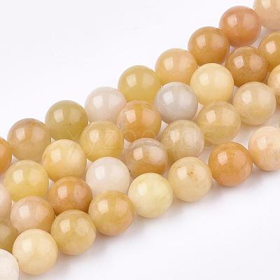 Natural Topaz Jade Beads Strands G-S259-45-6mm-1