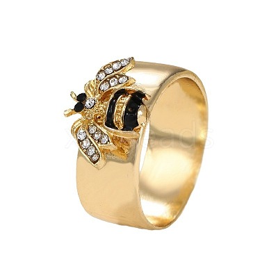 Zinc Alloy and Rhinestone Finger Rings FS-WGB1C3B-05-1