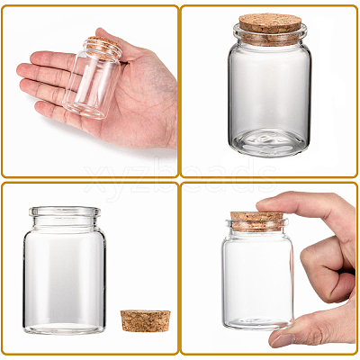 Glass Jar Glass Bottles Bead Containers AJEW-S074-03B-1