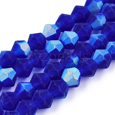 Imitate Austrian Crystal Bicone Frosted Glass Beads Strands LS-GLAA-F029-TM4mm-A06-1
