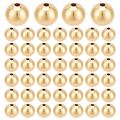 40Pcs Brass Beads KK-BBC0011-43-1