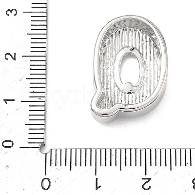 Brass Initial Beads KK-B167-27P-01Q-1