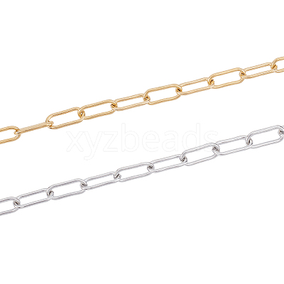2Pcs 2 Style 304 Stainless Steel Handmade Chains CHS-GA0001-02-1