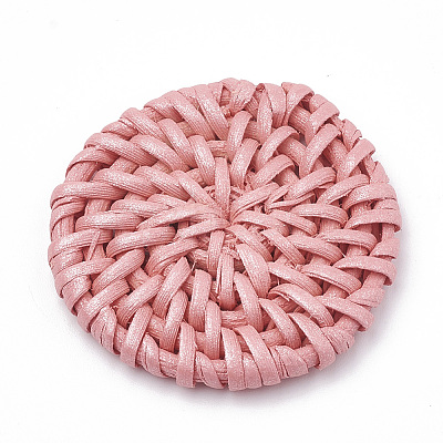 Handmade Spray Painted Reed Cane/Rattan Woven Beads LS-WOVE-N007-02D-1