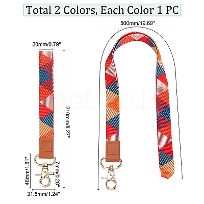 2Pcs 2 Style Polyester Cord Mobile Accessories MOBA-GA0001-02-1