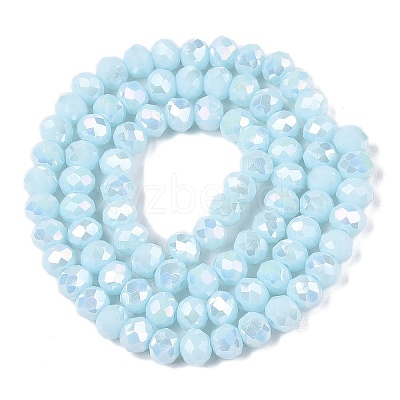 Electroplate Glass Beads Strands EGLA-A044-P6mm-B06-1