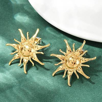 304 Stainless Steel Stud Earrings EJEW-H164-01A-G-1