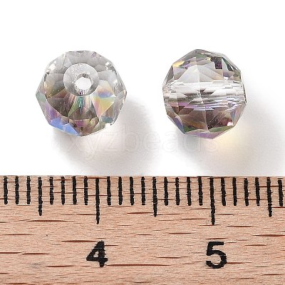 Electroplate Round Glass Beads  EGLA-A043-01-HR01-1