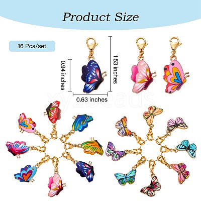 Alloy Enamel Pendant Decoration HJEW-SW00027-01-1