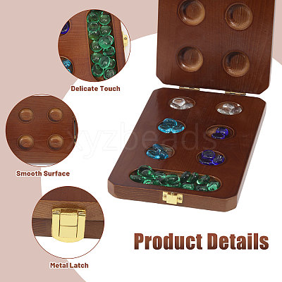Wooden Chess Board Game Box DJEW-FG0006-82-1