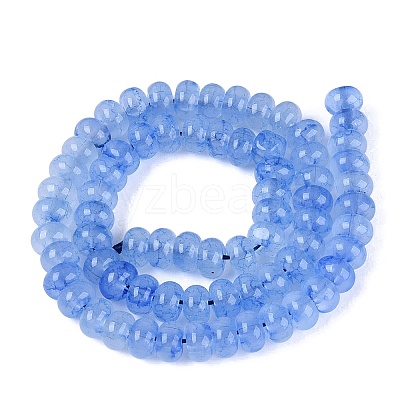 Imitation Jade Crackle Glass Beads Strands GLAA-Q108-05A-A02-1