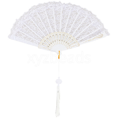 Plastic & Cloth Folding Fans AJEW-WH20020-161D-1