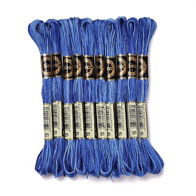 10 Skeins 6-Ply Polyester Embroidery Floss OCOR-K006-A21-1