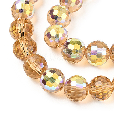 Transparent Electroplate Glass Beads Strands EGLA-N012-001-B05-1