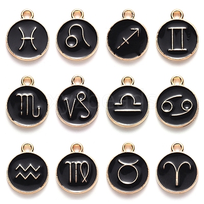 Alloy Enamel Pendants ENAM-S124-01B-08-1
