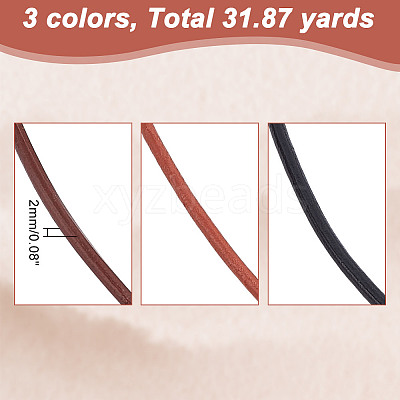 3 Styles Cowhide Leather Cord WL-AR0001-06-1