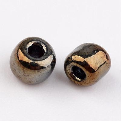 8/0 Electroplated Iris Round Glass Seed Beads X-SEED-A009-3mm-602-1