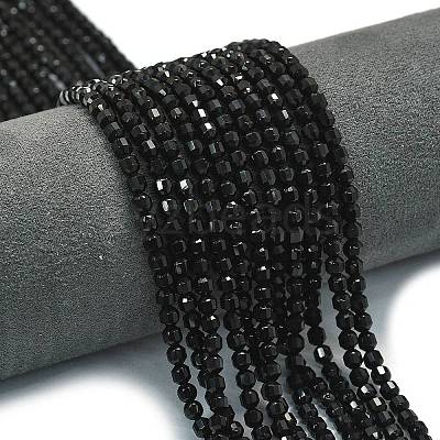 Natural Black Onyx(Dyed & Heated) Beads Strands G-A260-A21-01-1