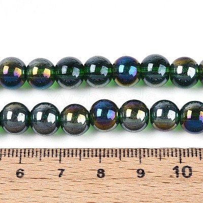 Electroplate Transparent Glass Beads Strands GLAA-T032-T8mm-AB22-1