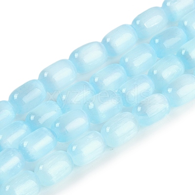 Natural Selenite Beads Strands G-F750-15-1