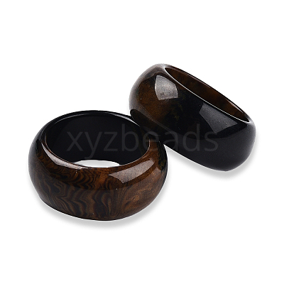 Resin Plain Band Finger Ring for Women RJEW-N041-01-B01-1