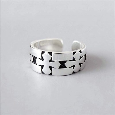 Women's Adjustable Brass Cuff Rings RJEW-BB49432-A-1